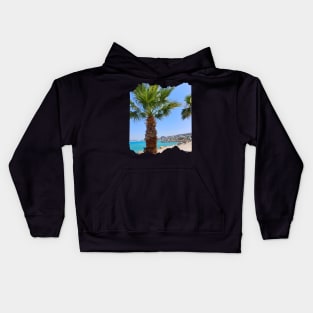 Beautiful photography of ocean waves and blue sky Kids Hoodie